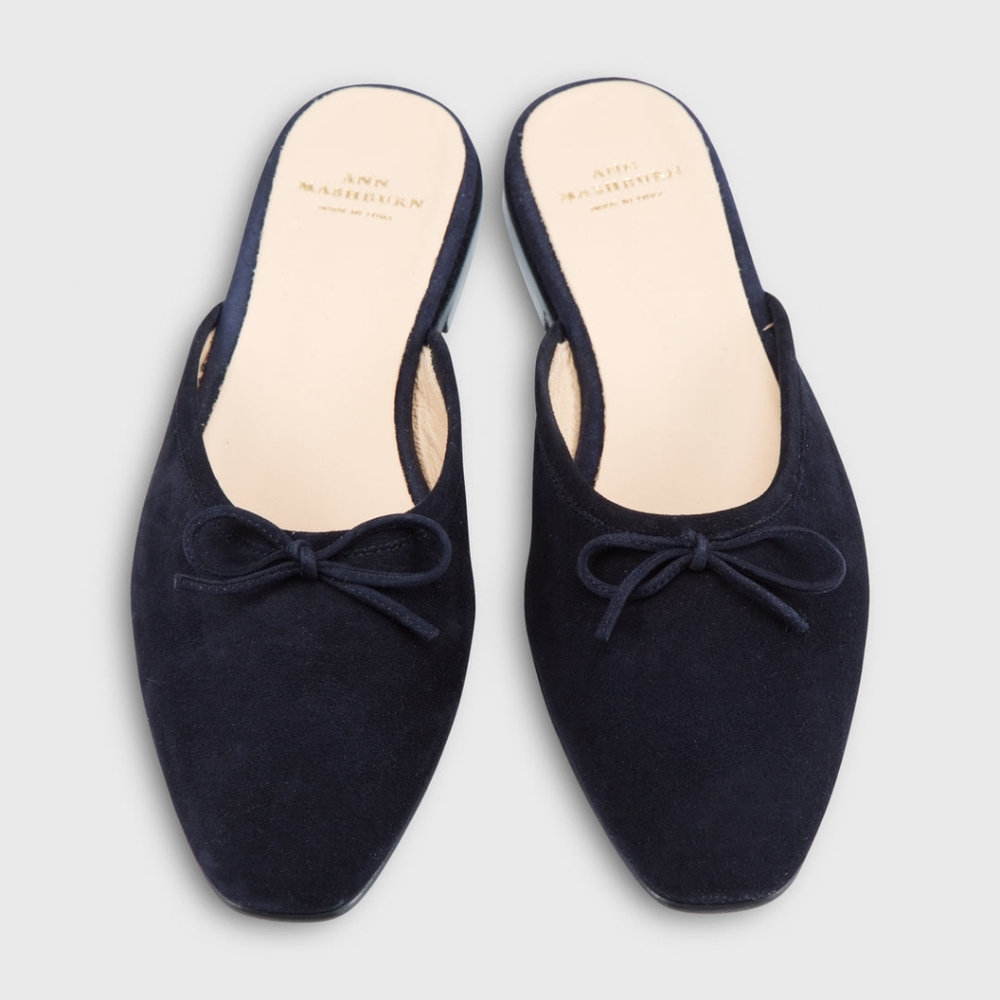 Ann Mashburn Joy Navy Suede Mule